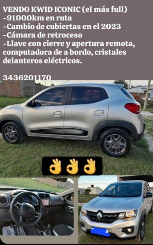 VENDO KWID ICONIC 1.0 ECONÓMICO