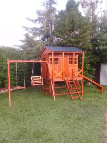 casas y mangrullos para niños de madera